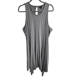 Torrid Dress Knee Length Dress Trapeze Dress Sleeveless Dress 2X Gray Jersey